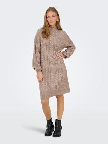 ONLY Strikkjole 'IDA' i brun: forside