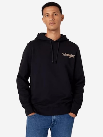 Felpa di WRANGLER in nero: frontale