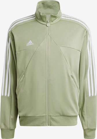 ADIDAS SPORTSWEAR Athletic Zip-Up Hoodie 'Tiro' in Green: front