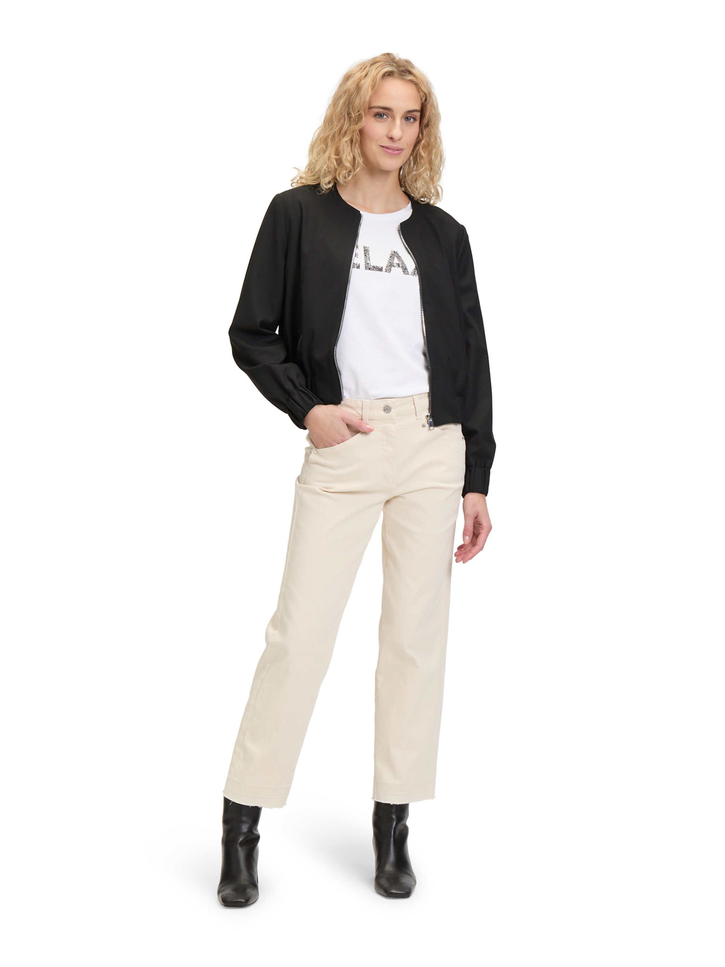 Coupe slim Pantalon Betty Barclay en blanc