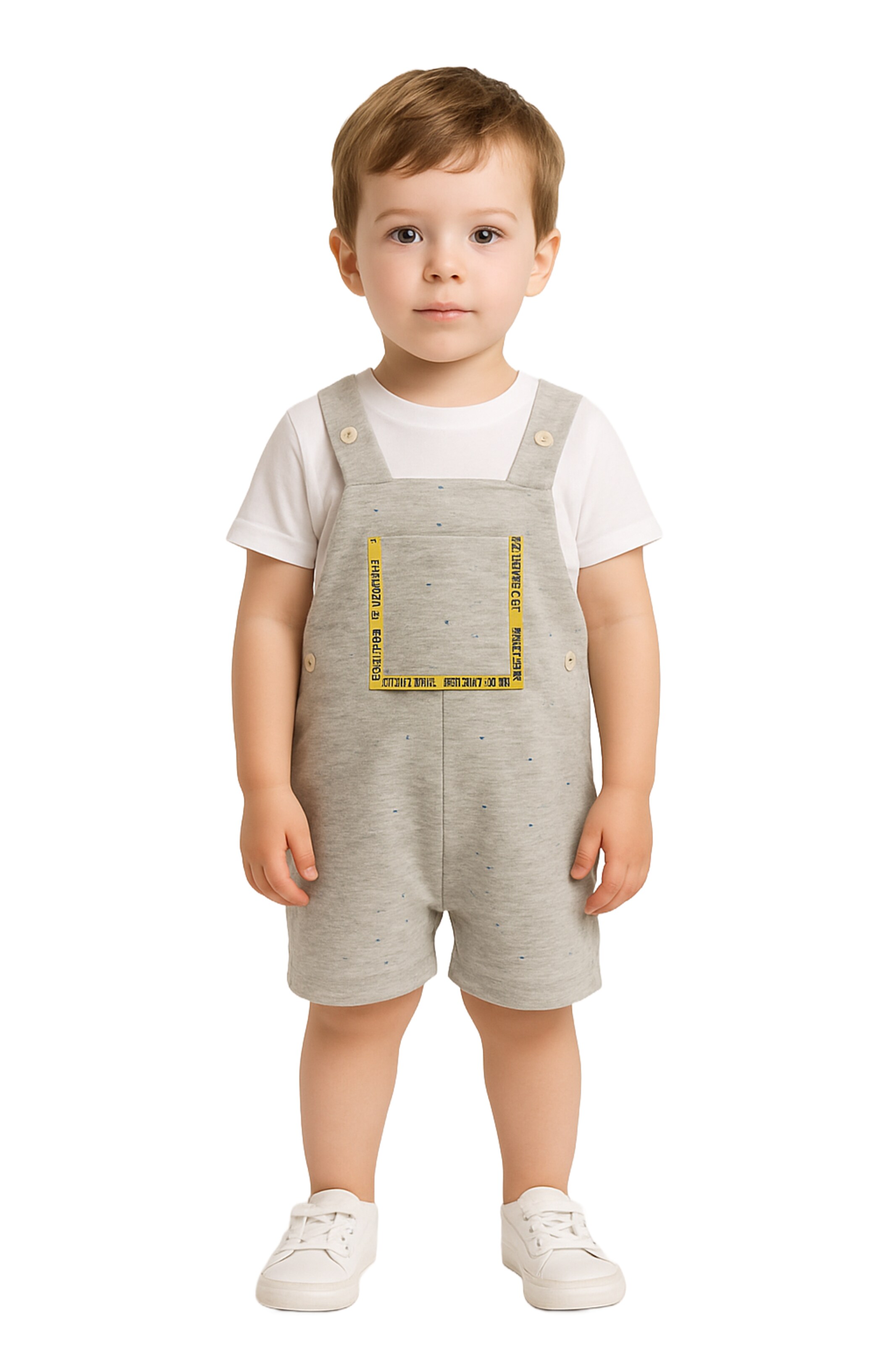 Panço Regular Overalls in Grey: front