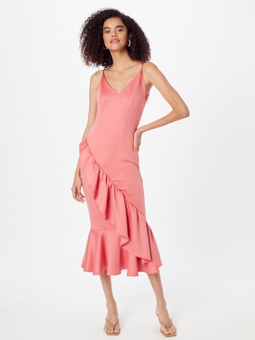 Robe Chi Chi London en rose : devant