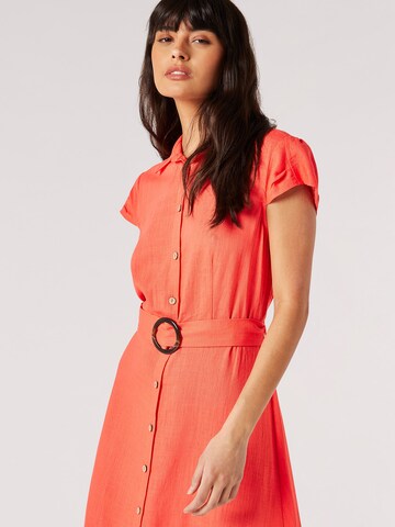 Apricot Shirt Dress in Red