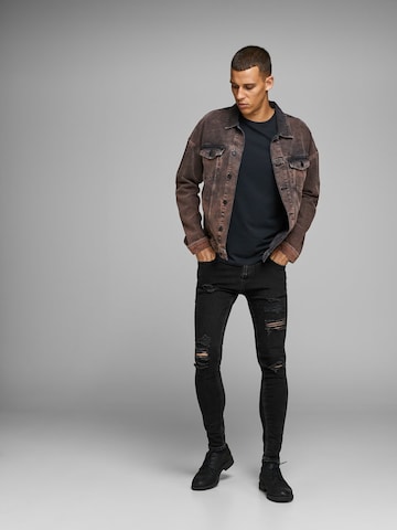 JACK & JONES Скинни Джинсы 'Liam' в Черный