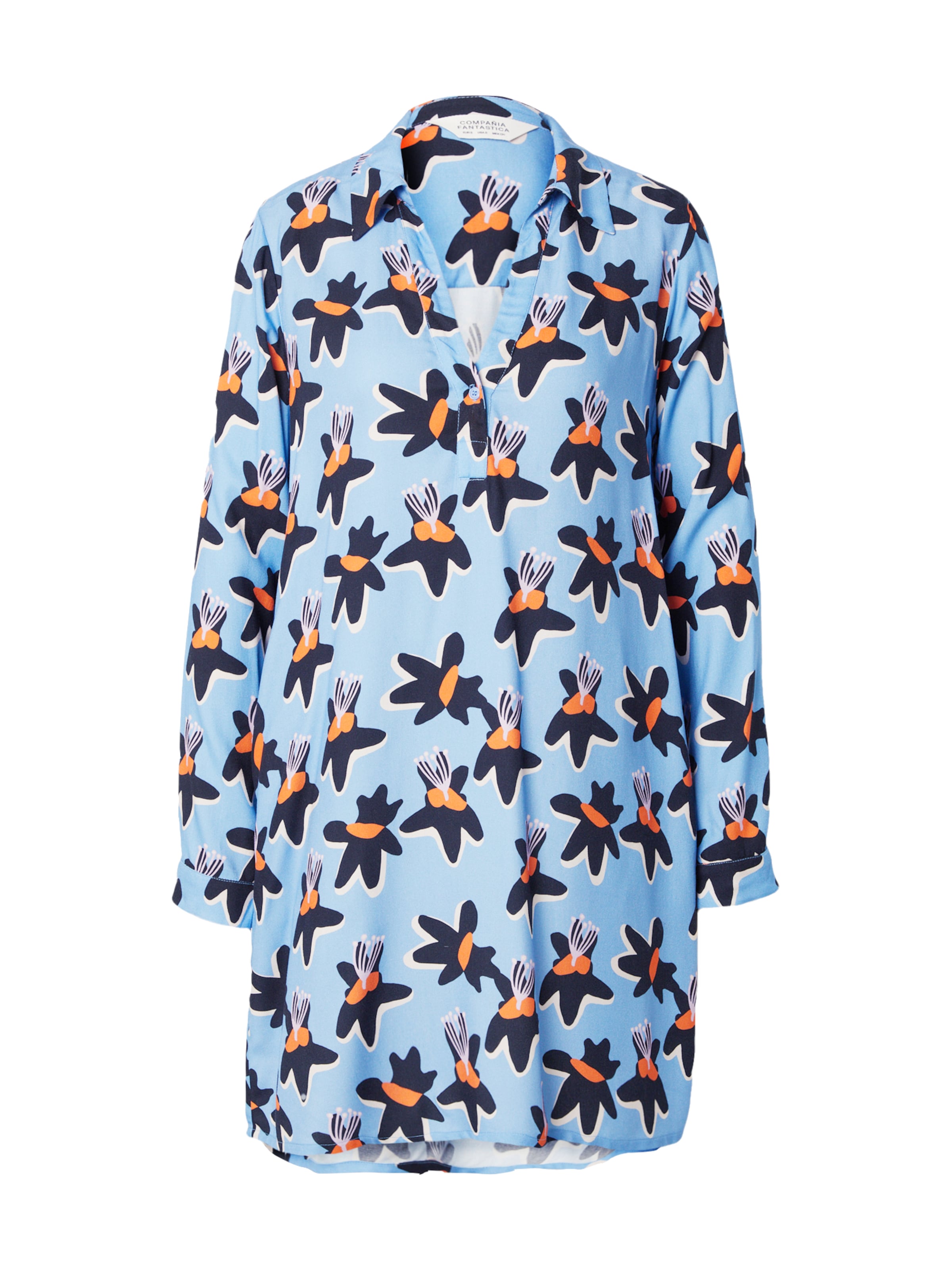 Abito camicia di Compania Fantastica in blu: frontale