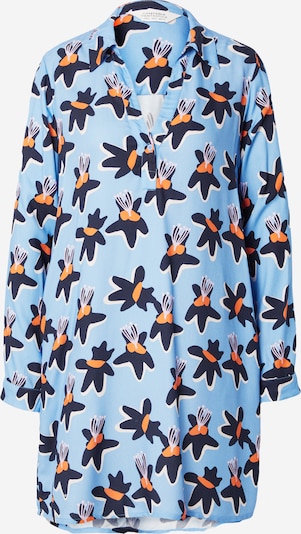 Compania Fantastica Košilové šaty - světlemodrá / tmavě oranžová / černá / bílá, Produkt