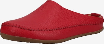 Pantoufle HAFLINGER en rouge : devant