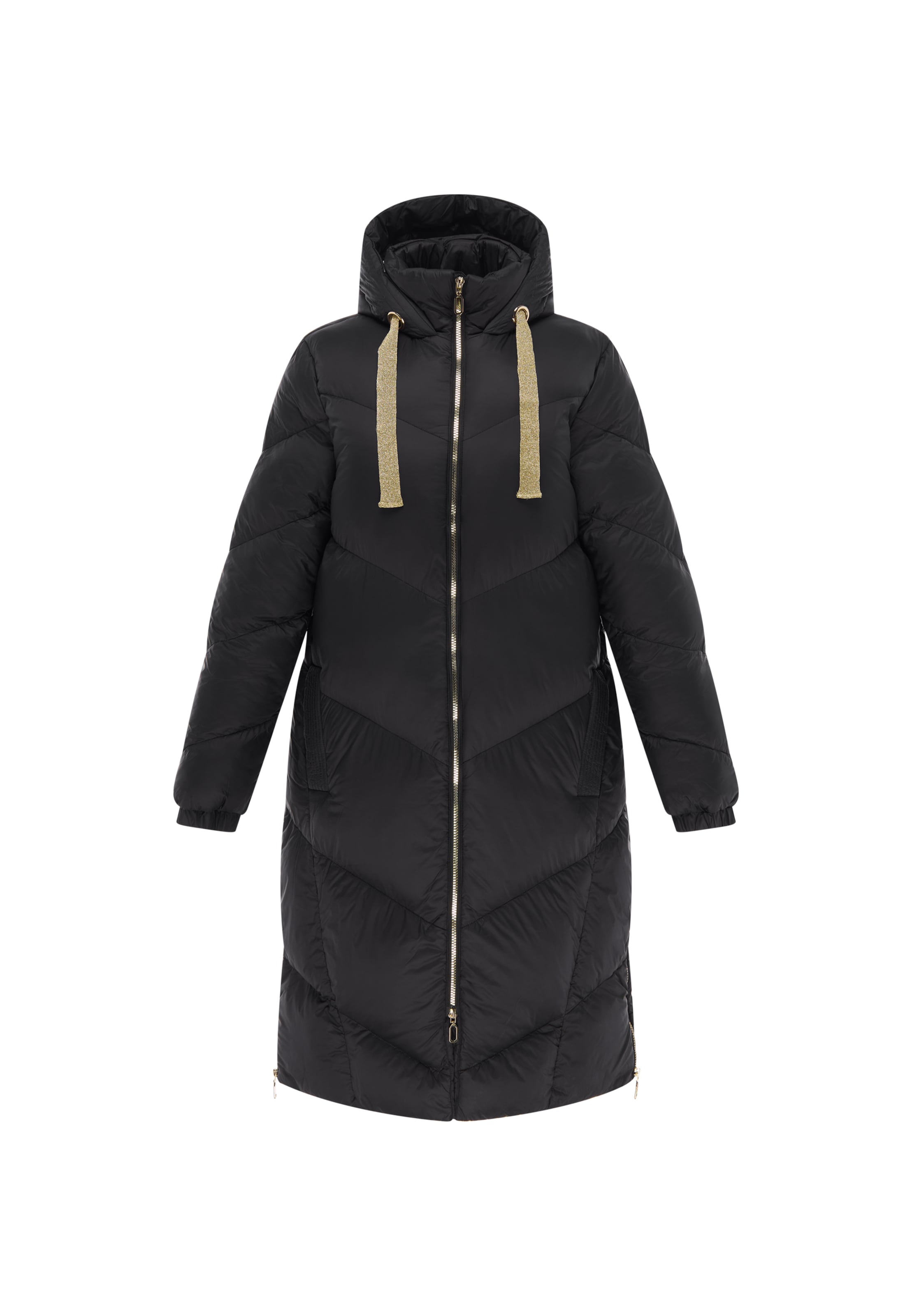 Manteau mi-saison faina en noir : devant
