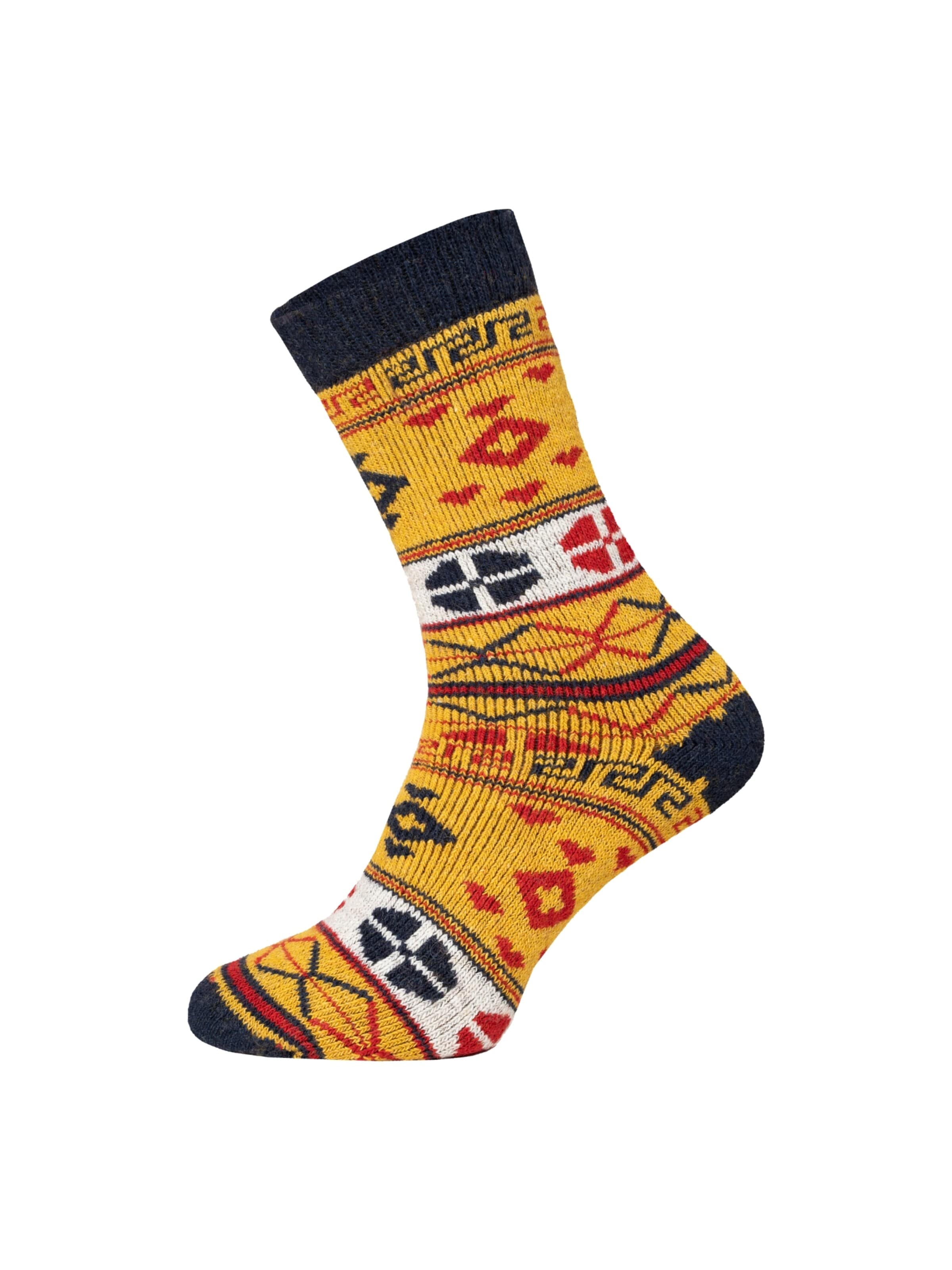 HomeOfSocks Socks 'HOS6538' in Yellow: front