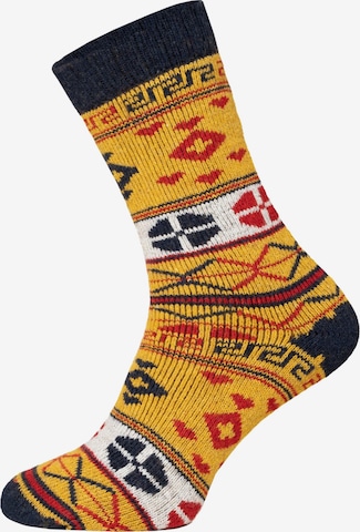 HomeOfSocks Socks 'HOS6538' in Yellow: front