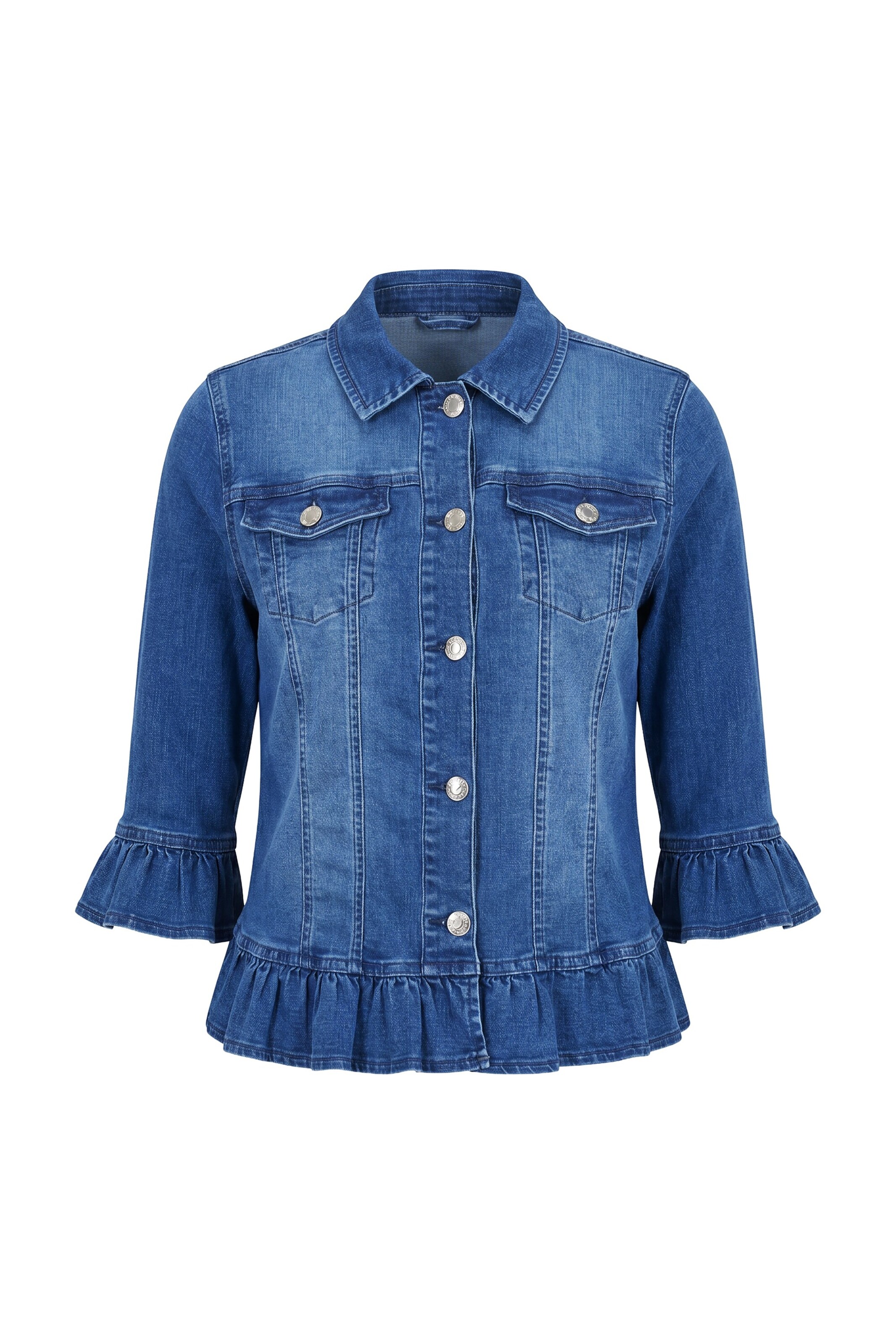 MIAMODA Jeansjacke in Blau: Vorderseite