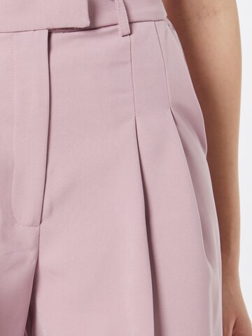 Nasty Gal Wide leg Pleat-front trousers in Pink