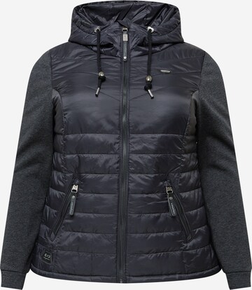Ragwear Plus Jacke 'LUCINDA' in Schwarz: predná strana