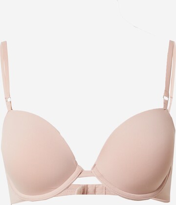 Calvin Klein T-shirt Bra in Beige: front