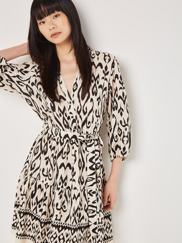 Apricot Jurk 'Ikat' in Beige