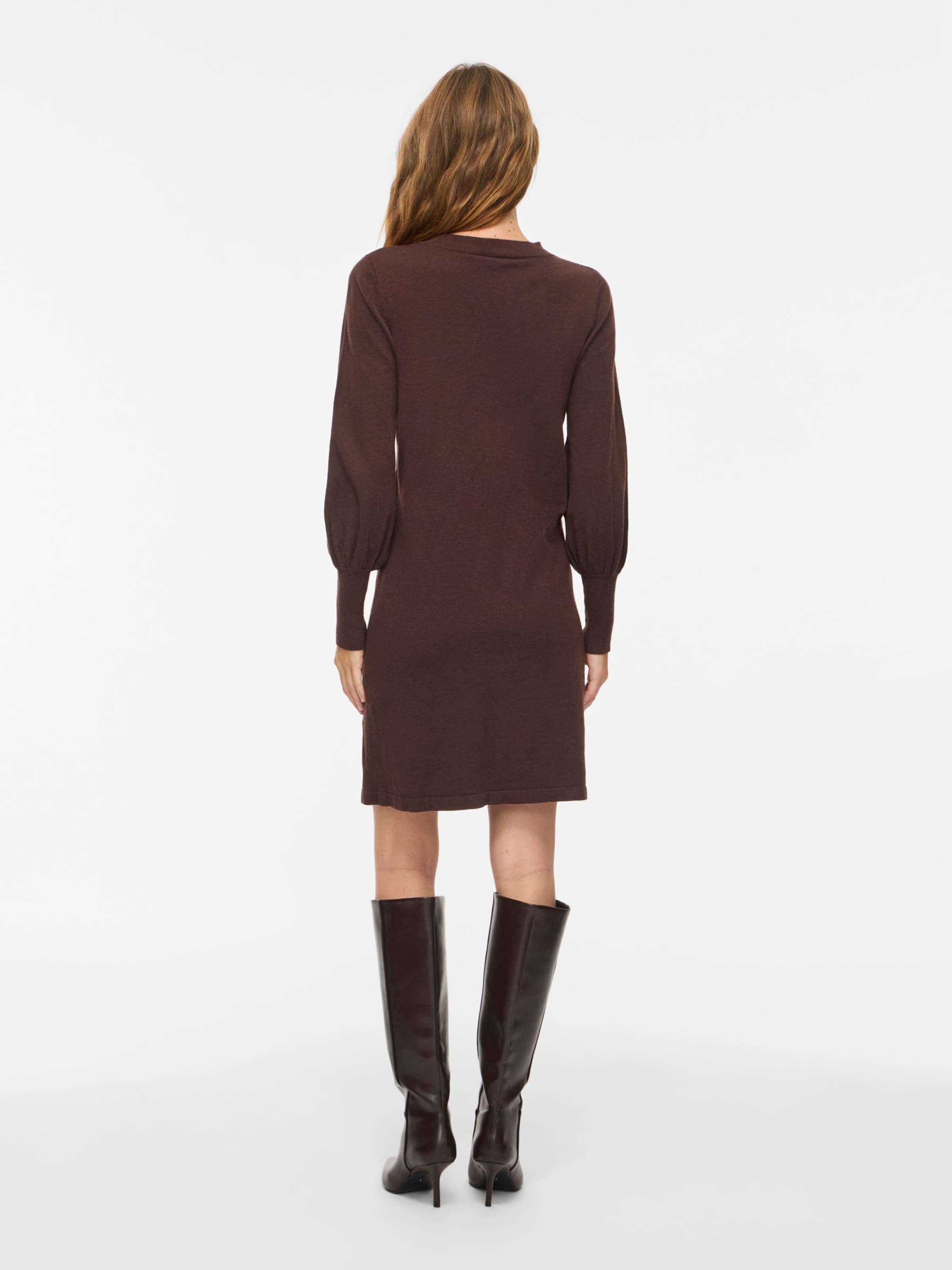 VILA Knit dress 'VIKerry' in Brown