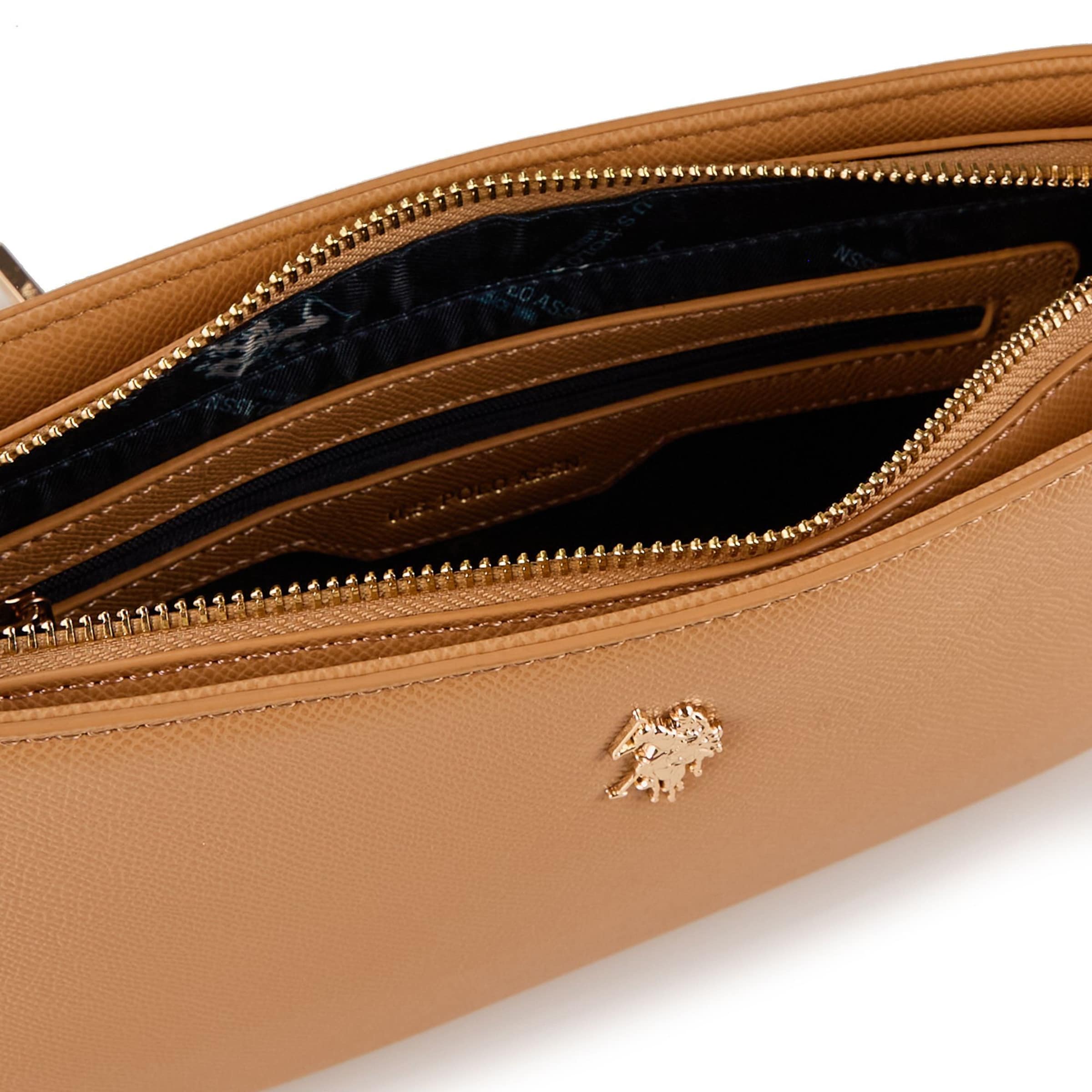 U.S. POLO ASSN. Schultertasche  'Jones' in Braun