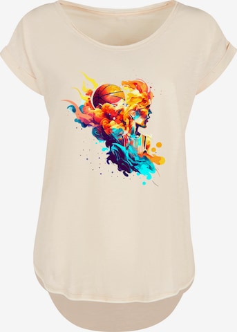 F4NT4STIC Shirt 'Basketball Sports Collection - Abstract player' in Beige: front