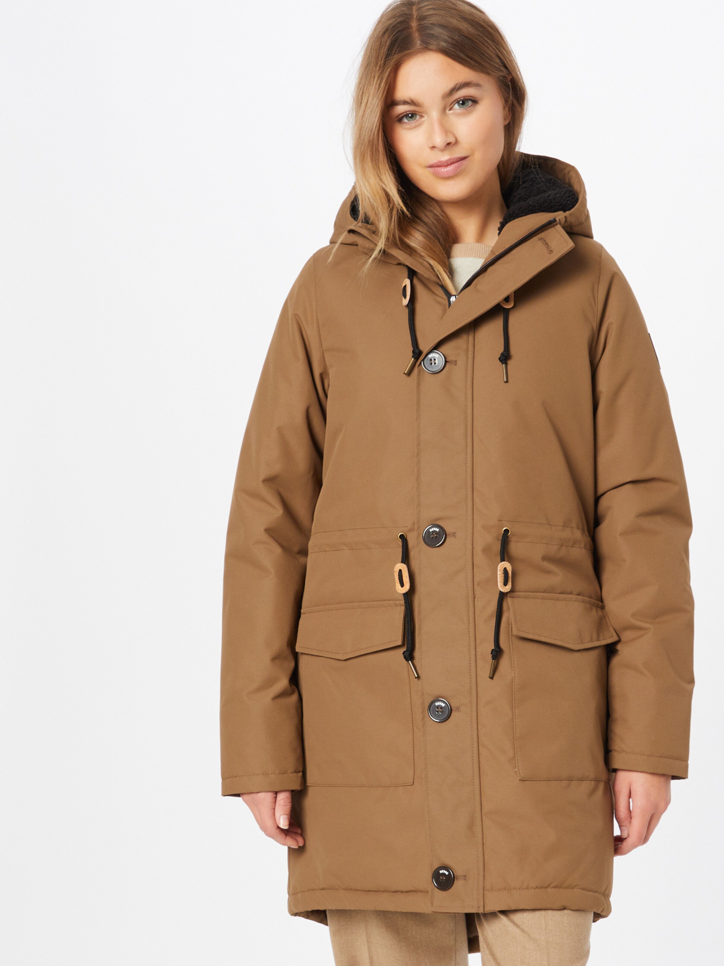 Frauen Große Größen Derbe Parka 'Festland' in Karamell - ZD72013 Frauen Große Größen Derbe Parka 'Festland' in Karamell - ZD72013