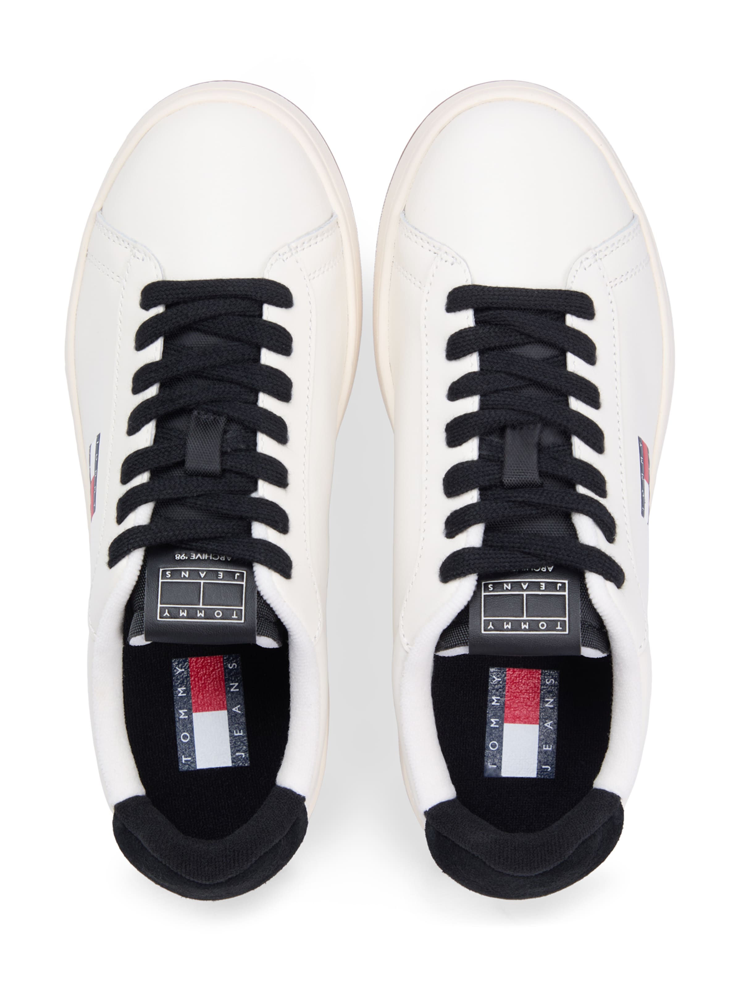 Tommy Jeans - Sapatilhas baixas 'ARCHIVE '98' em branco: topo