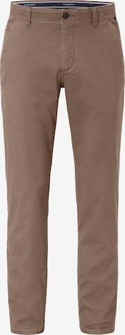 REDPOINT Chino Pants in Brown: front