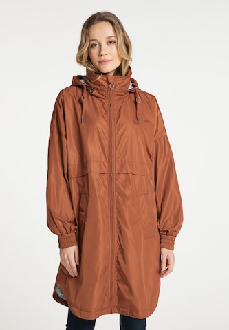 Manteau mi-saison DreiMaster Maritim en marron : devant