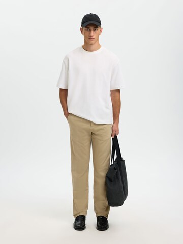 SELECTED Regular Chino Pants in Brown