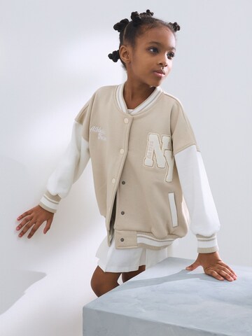 Next Демисезонная куртка 'Bestickte Varsity' в Бежевый