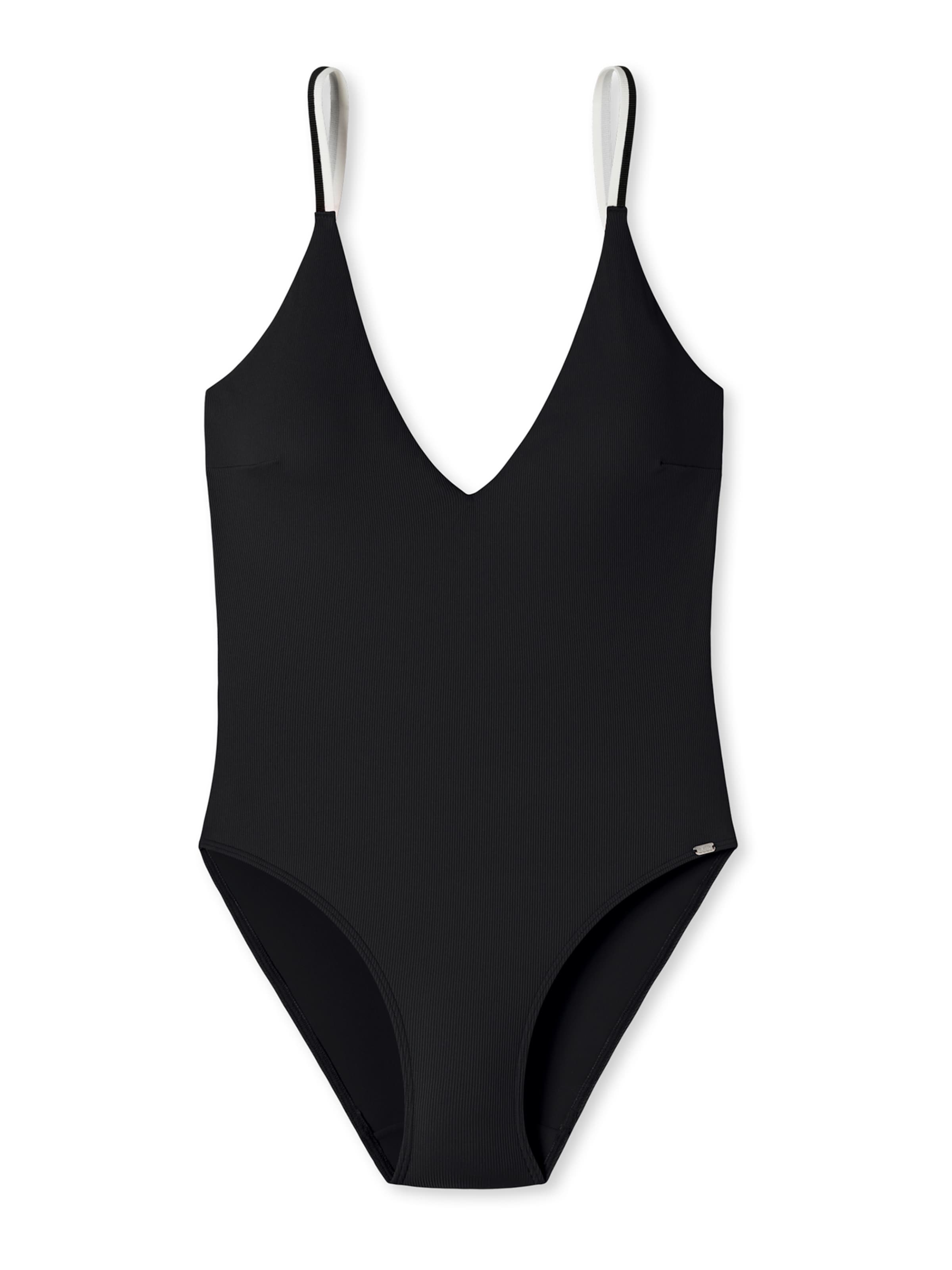 SCHIESSER Badpak ' Aqua Californian Dream ' in Zwart: voorkant