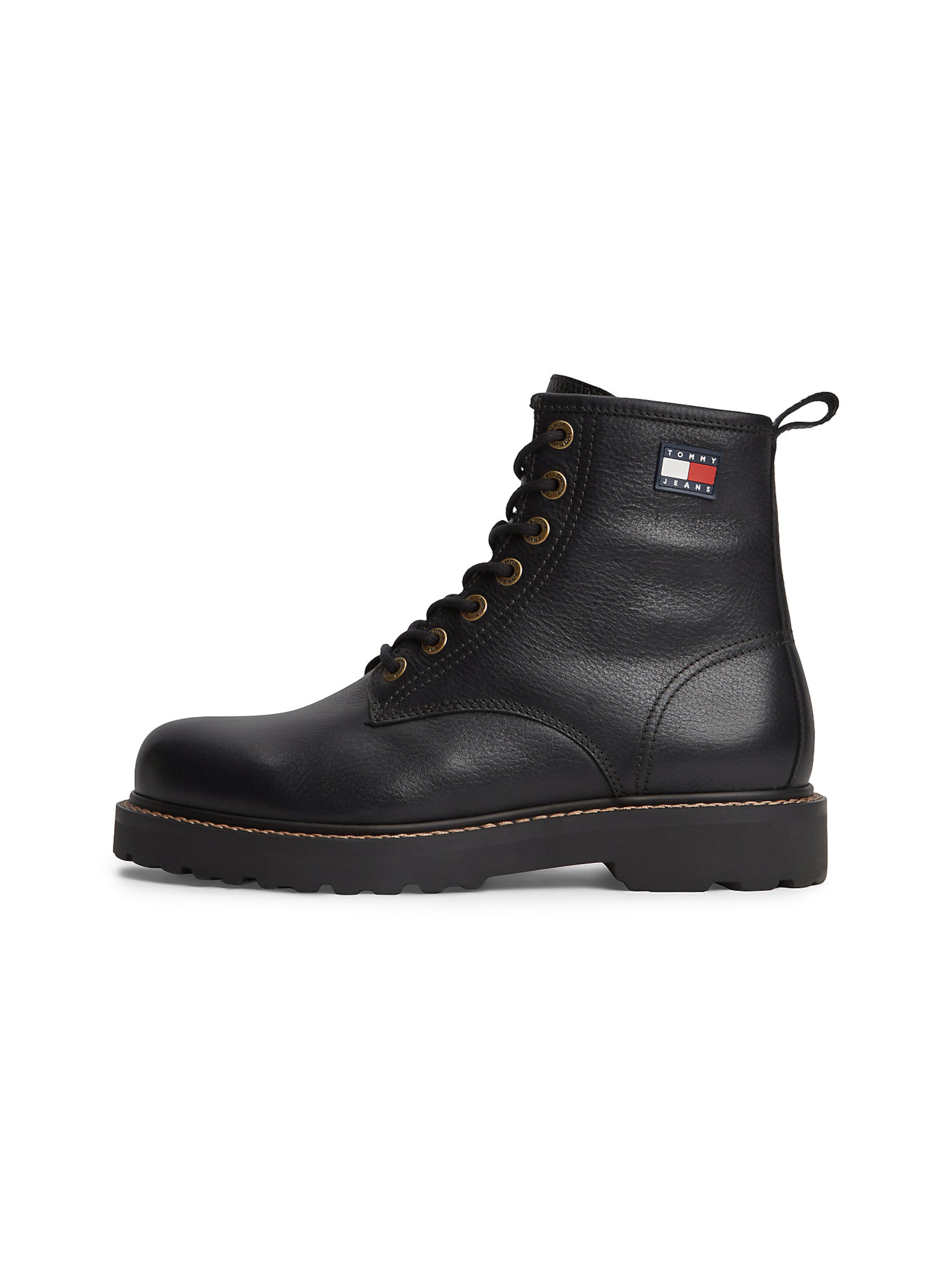 Tommy Jeans Schnürboots 'ARCHIVE '01' in Schwarz: Vorderseite