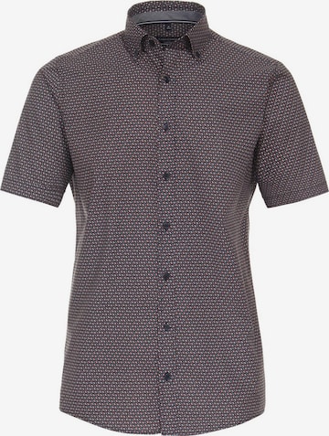 VENTI Slim fit Button Up Shirt in Brown: front