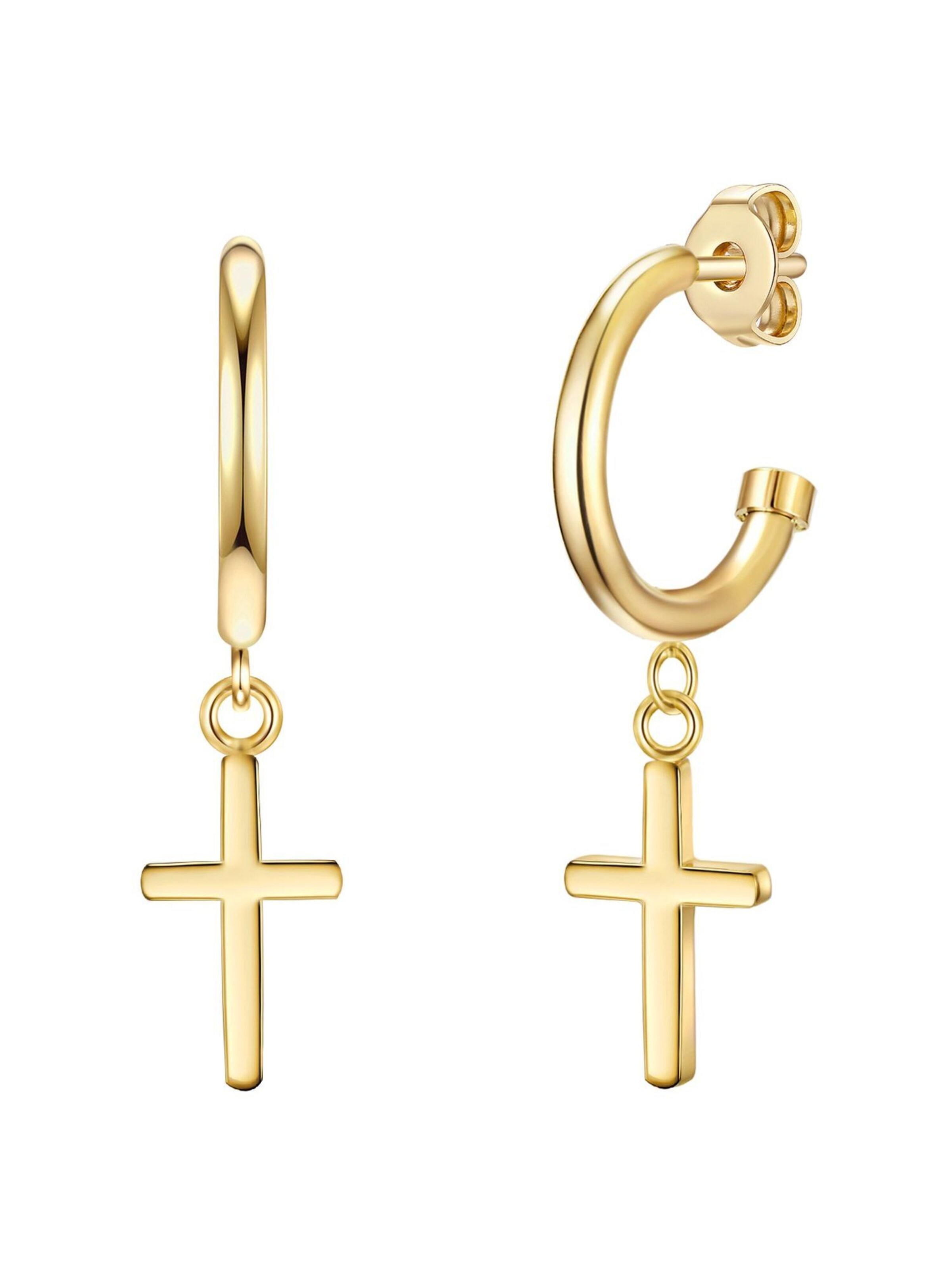 Boucles d'oreilles Eastside en or : devant