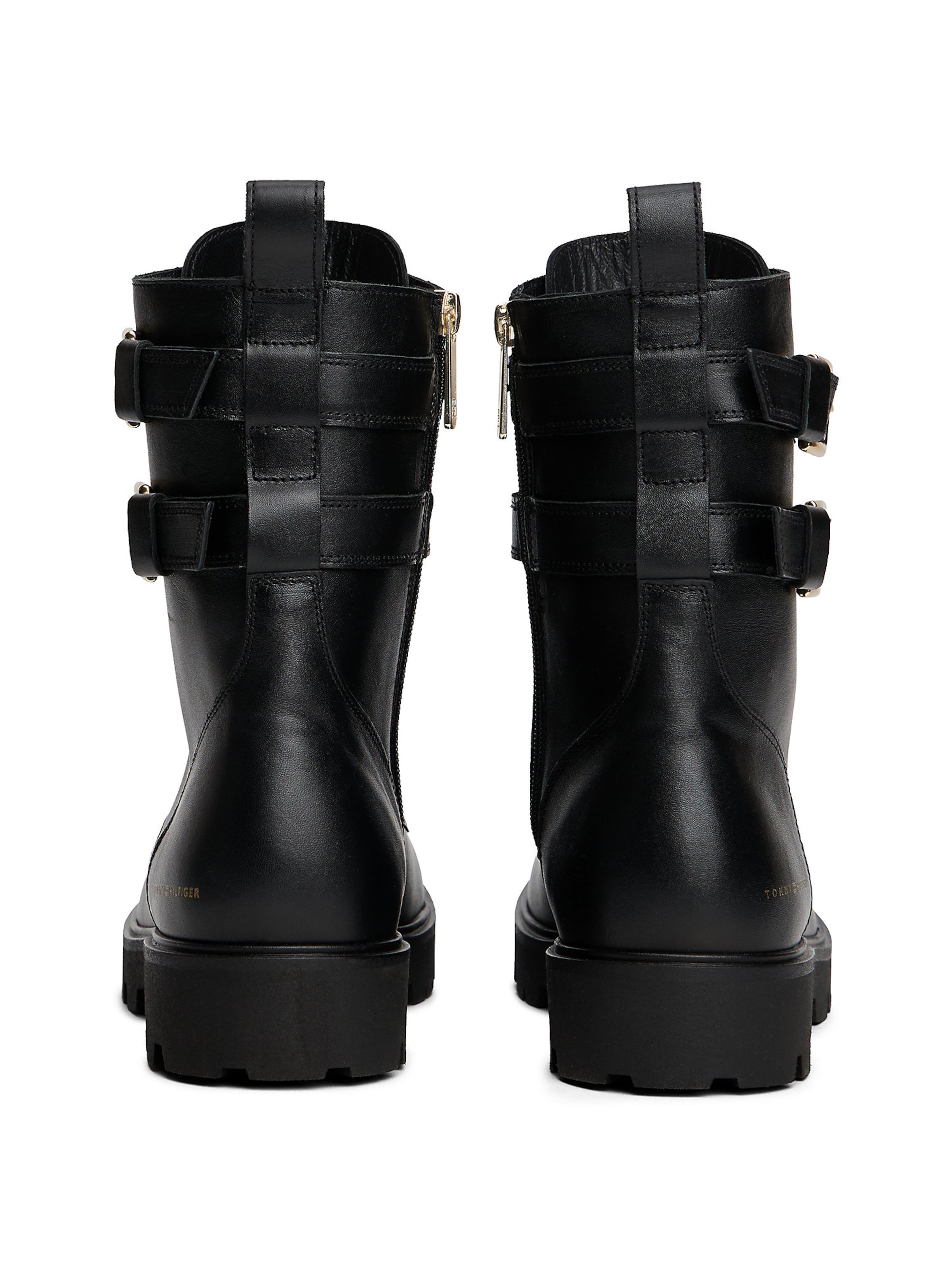 Ghete cu șireturi de la TOMMY HILFIGER pe negru