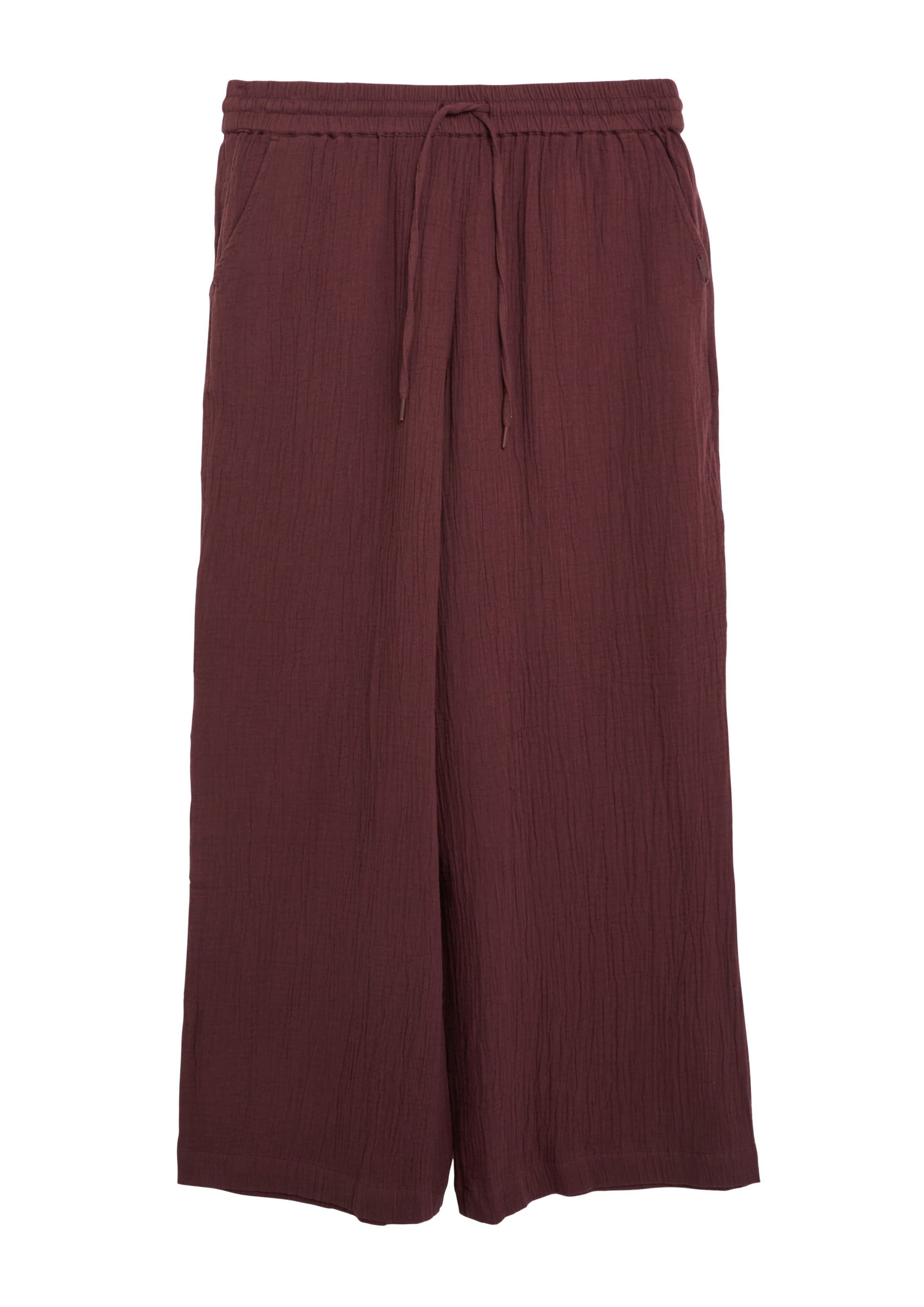 QS Wide leg Broek in Rood: voorkant