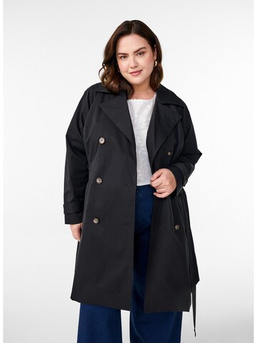 Manteau mi-saison 'Mpalma' Zizzi en noir : devant