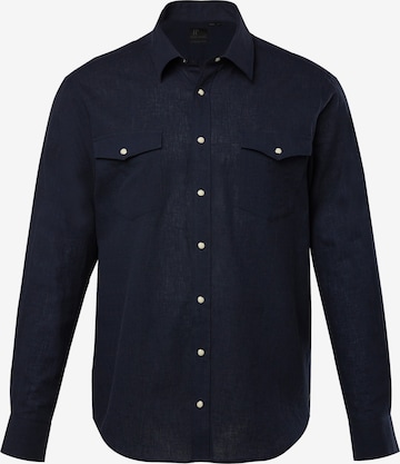 JP1880 Regular fit Button Up Shirt in Blue: front