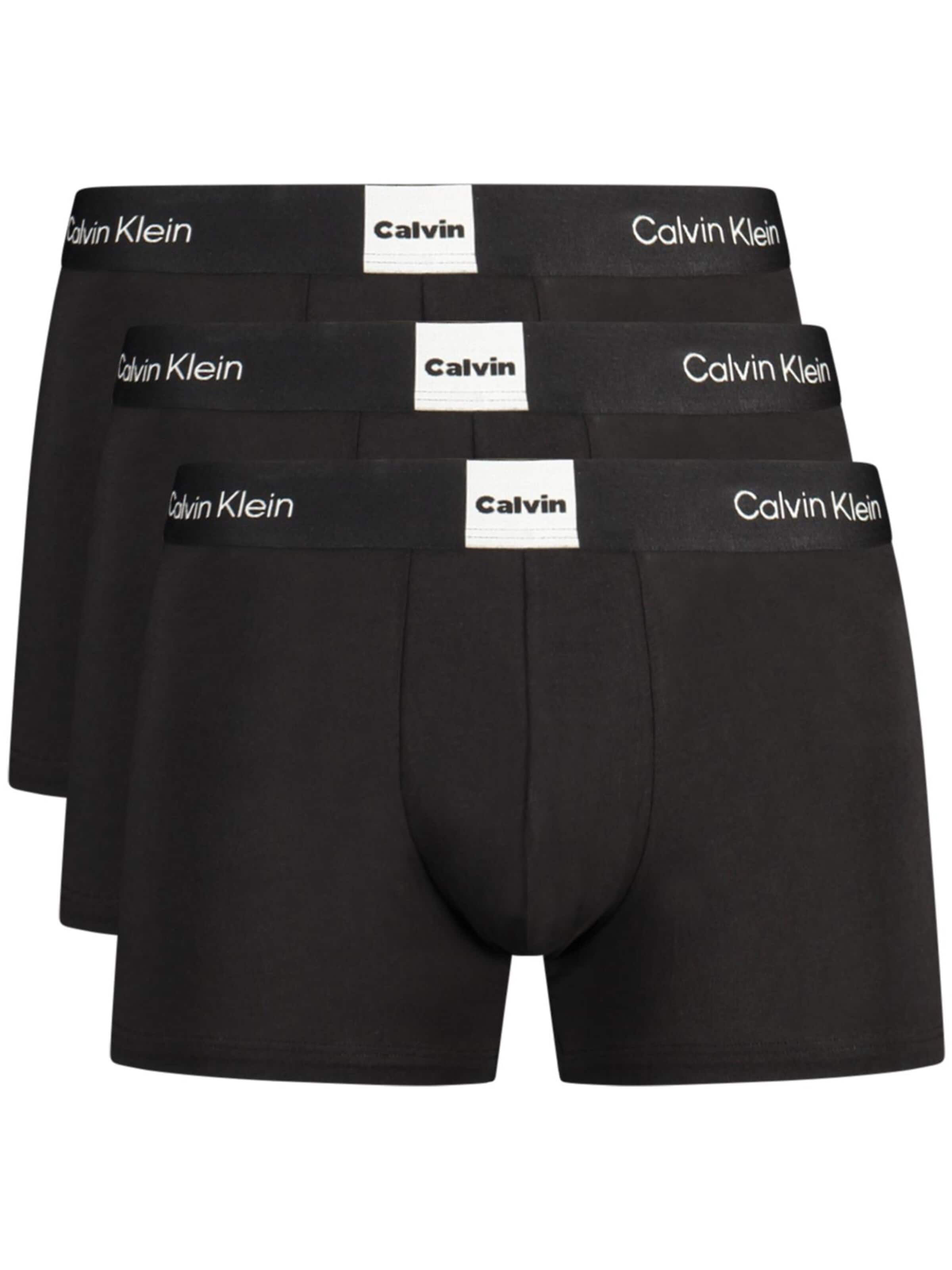 Calvin Klein - Calzoncillo boxer 'BOXER NEGRU CALVIN KLEIN PENTRU BĂRBAȚI' en negro: frente