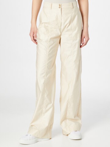 Regular Pantalon 'SHINY' Calvin Klein en beige : devant