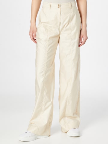 Regular Pantalon 'SHINY' Calvin Klein en beige : devant