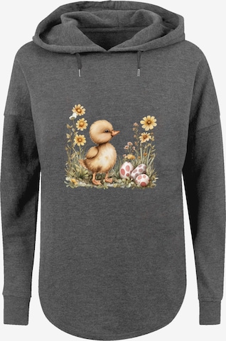 F4NT4STIC Sweatshirt 'Niedliche Enten Ostereier' in Grau: Vorderseite