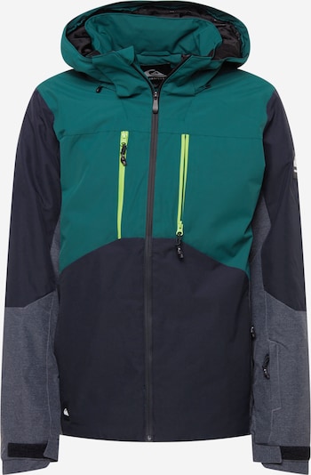 QUIKSILVER Outdoorjas 'MISSION' in de kleur Duifblauw / Donkerblauw / Groen, Productweergave
