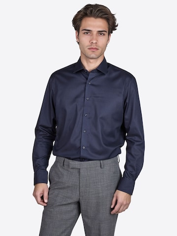 PIERRE CARDIN Regular fit Overhemd in Blauw: voorkant