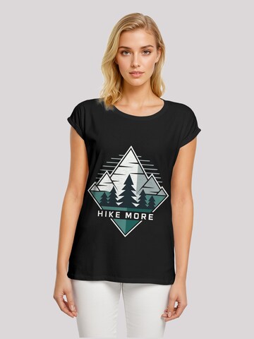 F4NT4STIC Shirt 'Hike More Mountains' in Black: front