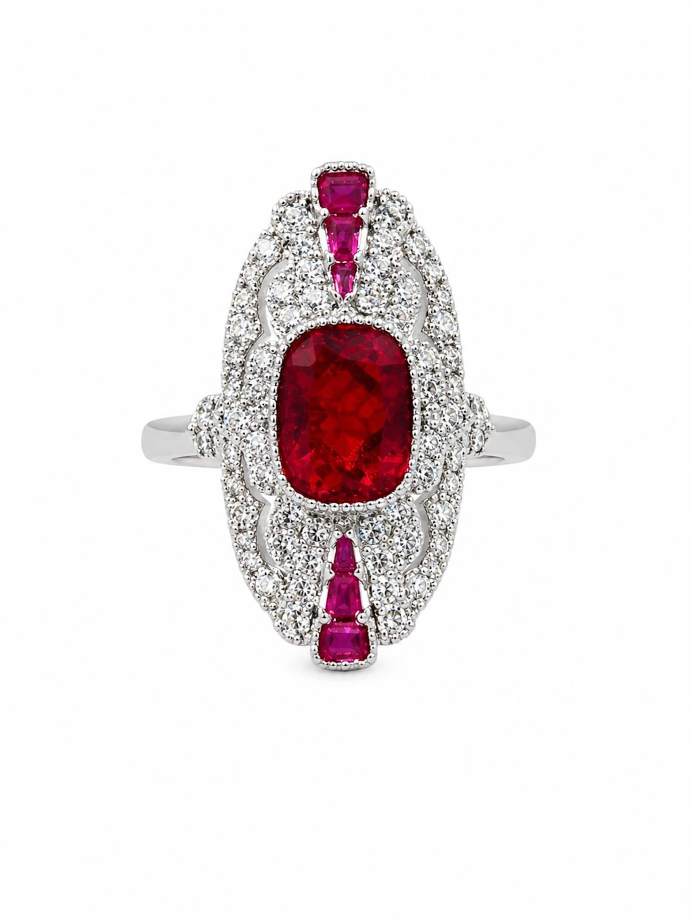 Bague LanLivia en rouge : devant