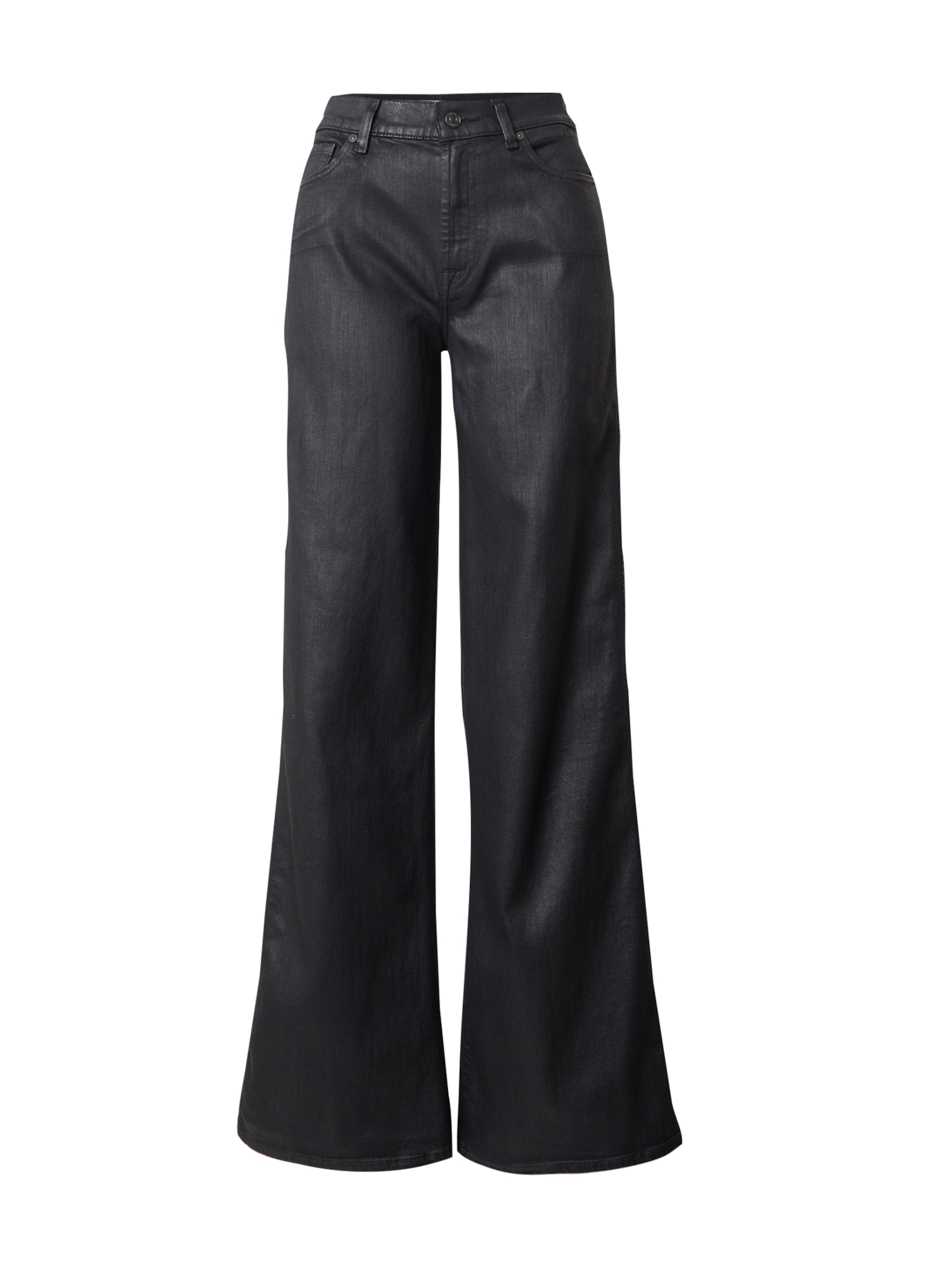 Wide leg Jeans 'LOTTA' di 7 for all mankind in nero: frontale