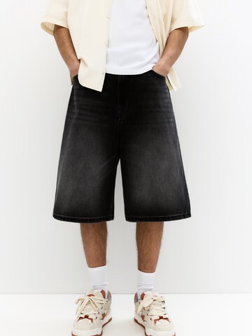Baggy Jean Pull&Bear en noir : devant