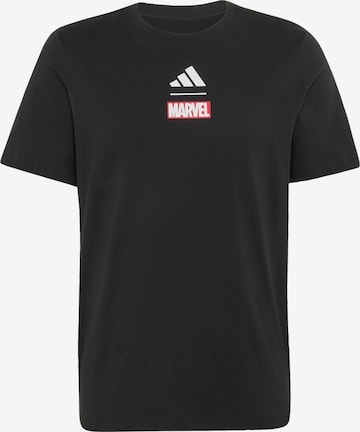 juoda ADIDAS SPORTSWEAR Sportiniai marškinėliai 'Adidas x Marve Spider-Man': priekis