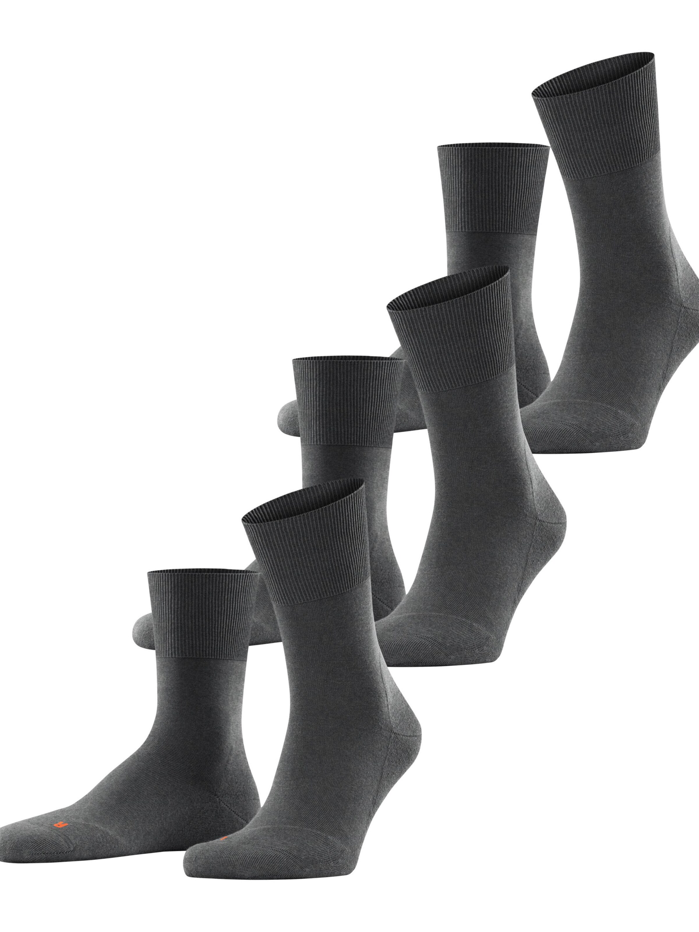 FALKE Socks 'Run 3-Pack' in Grey: front