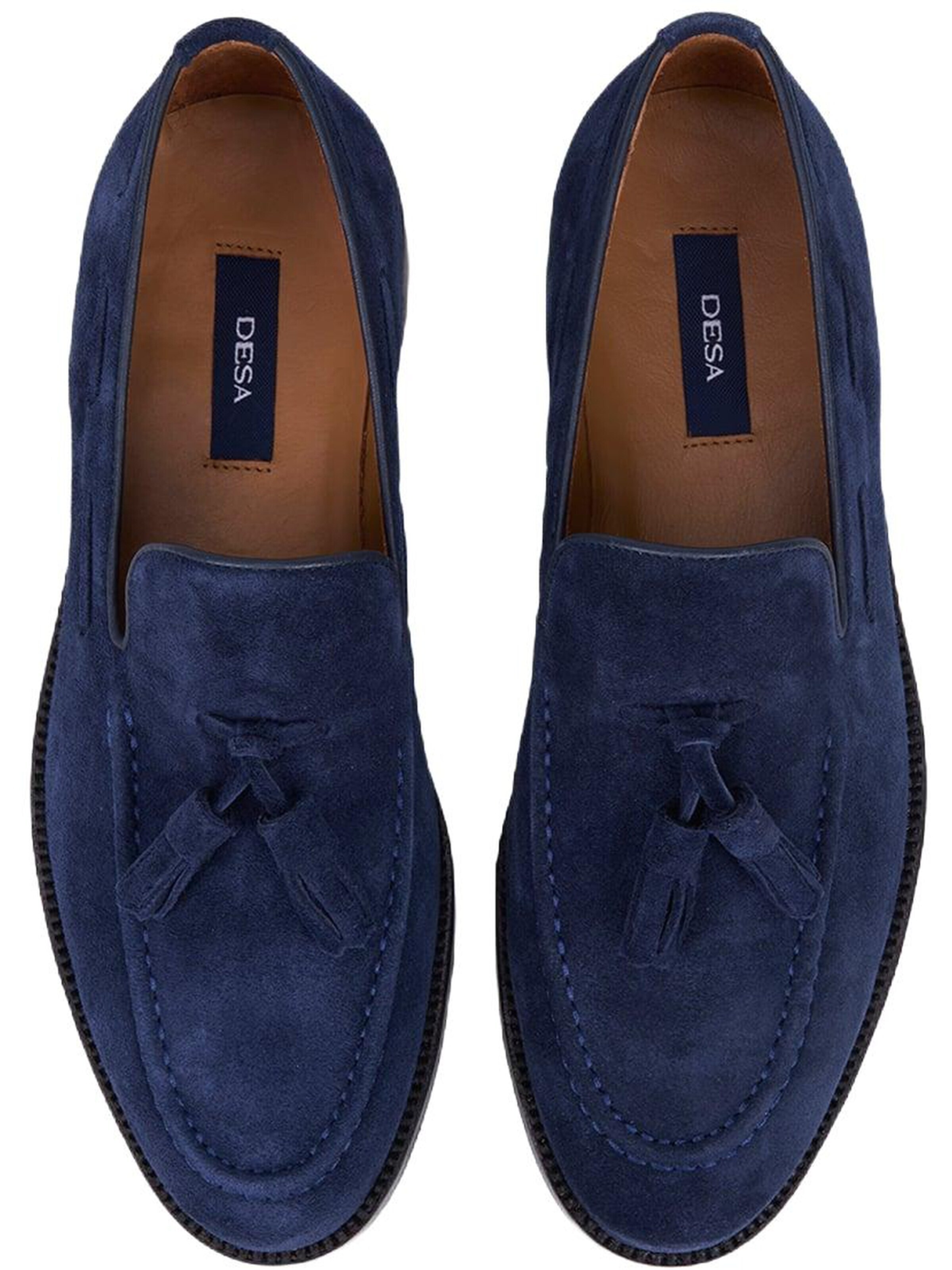 Desa Moccasins 'DESA Herren-Loafer aus Wildleder mit Quasten' in Blue
