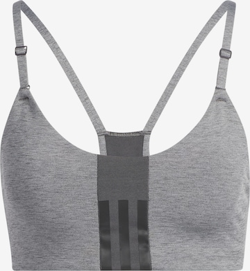 ADIDAS PERFORMANCE Bustier Sport-BH in Grau: predná strana